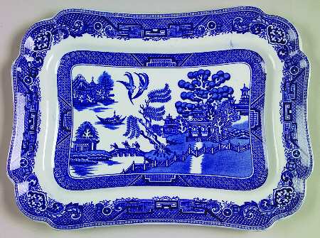 Ye Olde Willow Blue 11" Rectangular Serving Platter