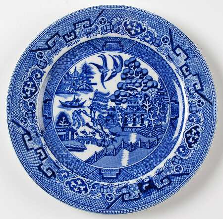 Ye Olde Willow Blue Salad Plate