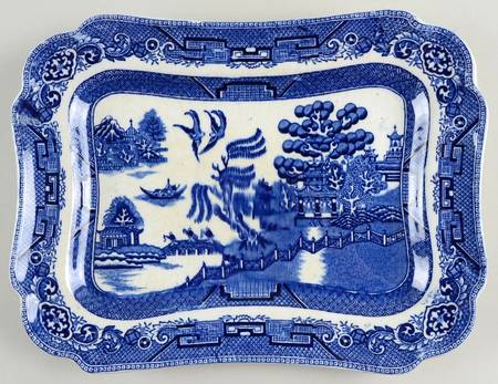 Ye Olde Willow Blue 12" Rectangular Serving Platter