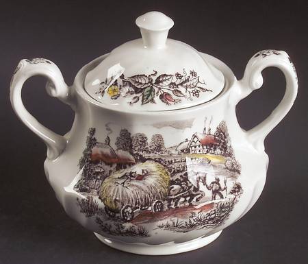 Yorkshire Multicolor Sugar Bowl & Lid
