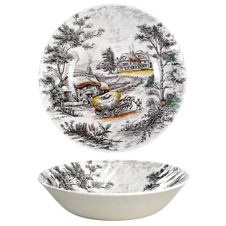 Yorkshire Multicolor 9" Round Vegetable Bowl