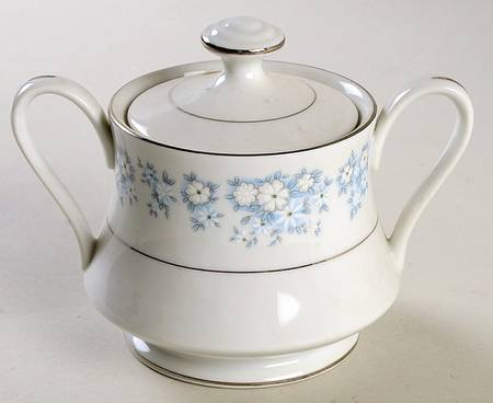 Damask (Rim Shape) Sugar Bowl & Lid