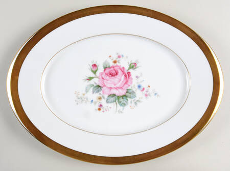 Dresden Bouquet 14" Oval Serving Platter