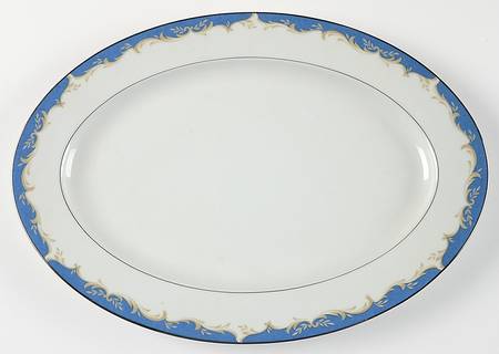 Dynasty Blue 14" Oval Serving Platter