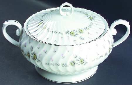 Picardy (Platinum) Round Covered Vegetable