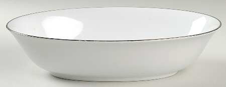 Platinum Ring 10" Oval Vegetable Bowl