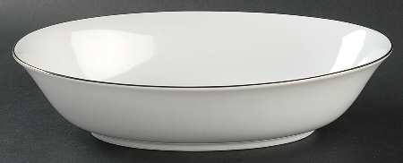 Platinum Ring 10" Oval Vegetable Bowl