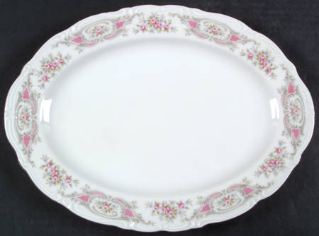 Pompadour 12" Oval Serving Platter
