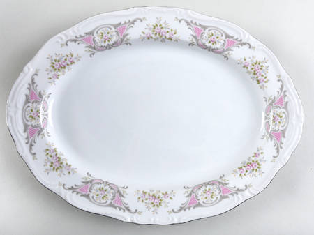 Pompadour 14" Oval Serving Platter