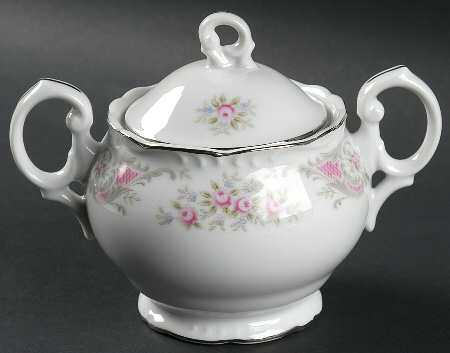 Pompadour Sugar Bowl & Lid