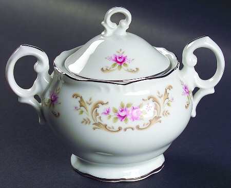 Rose Baroque Sugar Bowl & Lid