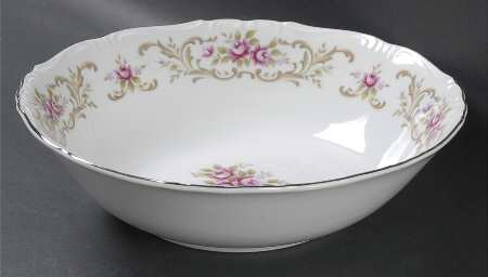 Rose Baroque 9" Round Vegetable Bowl