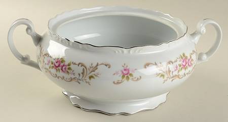 Rose Baroque Round Vegetable No Lid