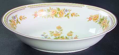 Rose Garden 10" Oval Vegetable Bowl
