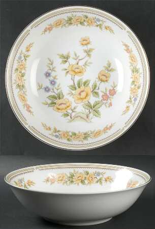 Rose Garden 9" Round Vegetable Bowl