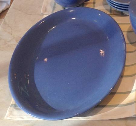 Americana Colonial Blue 14" Oval Serving Platter