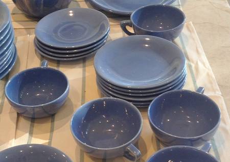 Americana Colonial Blue Flat Cup