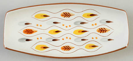 Amber Glo Pickle Dish