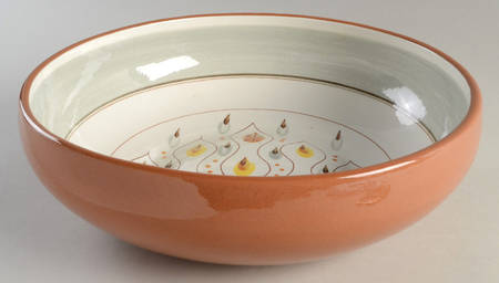 Amber Glo 12" Large Salad Serving Bowl
