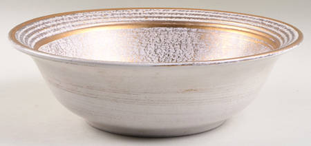 Antique Gold (Gold on Green Body) 9" Round Vegetable Bowl