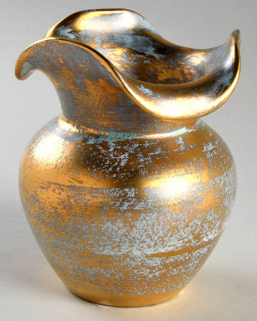 Antique Gold (Gold on Green Body) 5" Vase