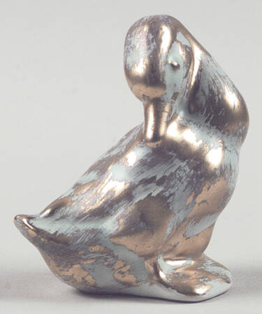 Stangl Birds Duck-Antique Gold-Preening - No Box