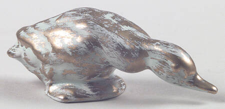Stangl Birds Duck-Antique Gold-Feeding - No Box