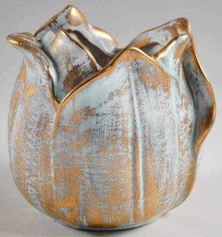 Antique Gold (Gold on Green Body) 5" Vase