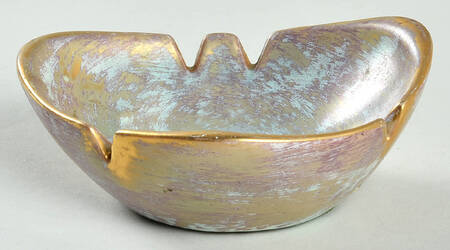 Antique Gold (Gold on Green Body) 5" Ashtray