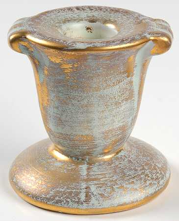 Antique Gold (Gold on Green Body) 3" Candlestick