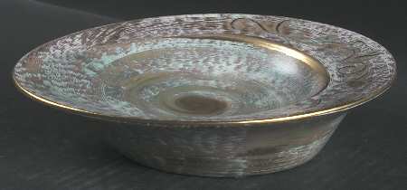 Antique Gold (Gold on Green Body) 7" Ashtray