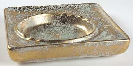 Antique Gold (Gold on Green Body) 9" Ashtray