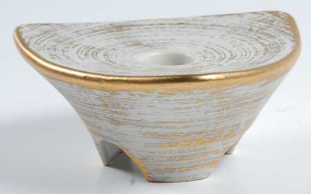 Antique Gold (Gold on Green Body) 2" Triangular Candleholder