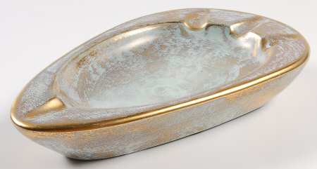 Antique Gold (Gold on Green Body) 7" Ashtray