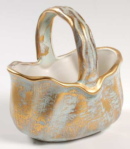 Antique Gold (Gold on Green Body) Small Basket