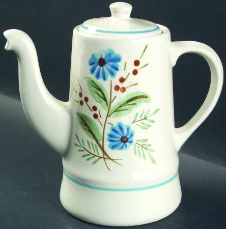 Bachelor's Button Coffee Pot & Lid