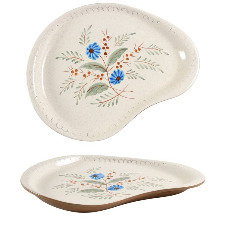 Blue Daisy 13" Oval Serving Platter by Stangl