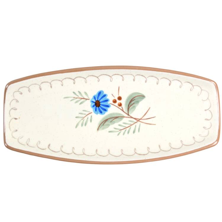 Blue Daisy Pickle Dish by Stangl