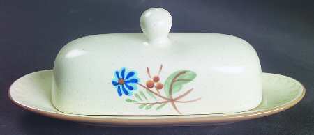 Blue Daisy 1/4 Lb Covered Butter by Stangl