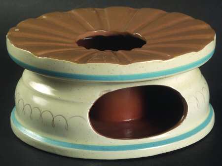 Blue Daisy China Warmer Stand by Stangl
