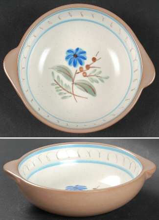 Blue Daisy Lugged Soup Bowl
