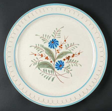 Blue Daisy 14" Chop Plate (Round Platter) by Stangl