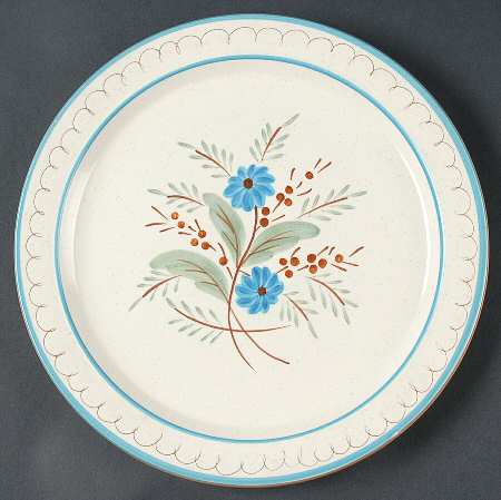 Blue Daisy 12" Chop Plate (Round Platter) by Stangl