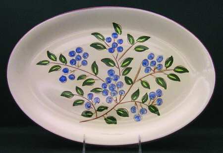 Blueberry 14" Oval Serving Platter