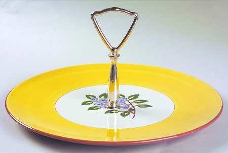 Blueberry Round Serving Plate with Handle (DP) by Stangl