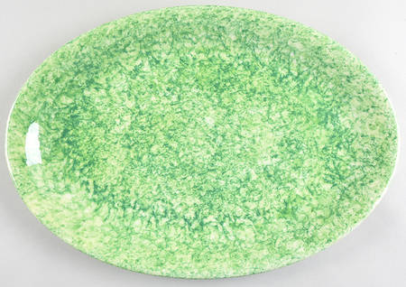 Caughley Green 14" Oval Serving Platter