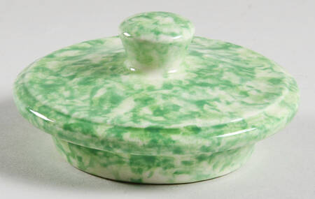 Caughley Green Lid for Sugar Bowl