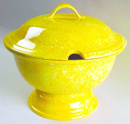 Caughley Yellow Tureen &  Lid