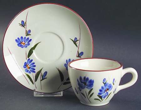 Chicory Flat Cup & Saucer Set