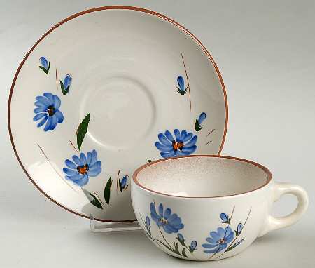 Chicory Flat Cup & Saucer Set
